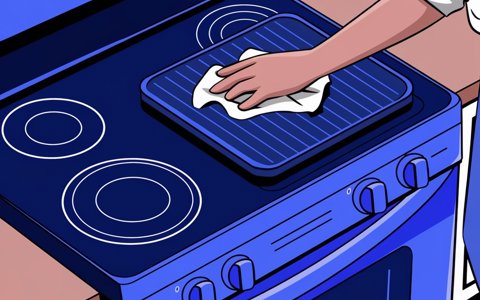How do you clean the top of an electric stove?