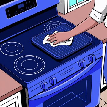 How do you clean the top of an electric stove?